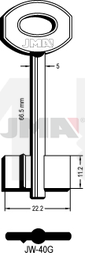 JMA JW-40G Kasa ključ (Silca JW35 / Errebi 1J2)