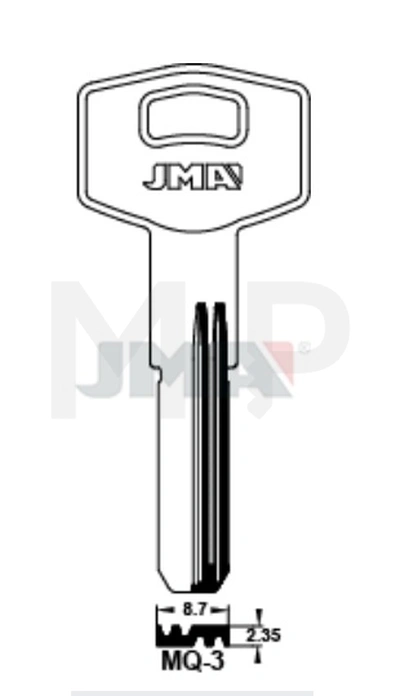 JMA MQ-3 Specijalan ključ (Silca DBL3)
