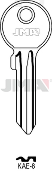 JMA KAE-8 Cilindričan ključ (Silca KLE7RX / Errebi KAL10R)