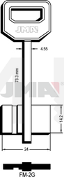 JMA FM-2G Kasa ključ (Silca FQN / Errebi 1FM2)