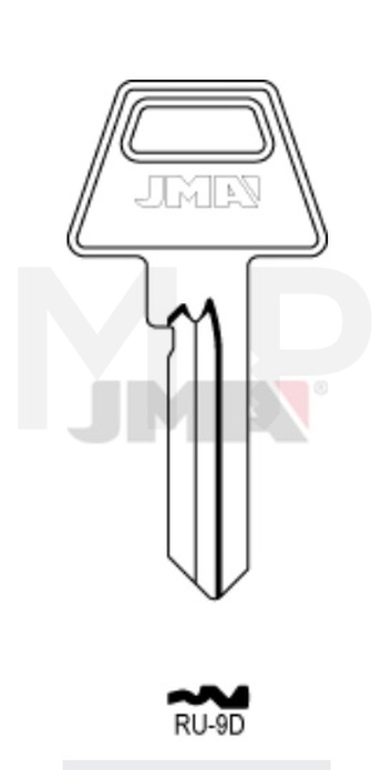 JMA RU-9D Cilindričan ključ (Silca RU25  / Errebi RU27)