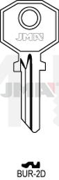 JMA BUR-2D Cilindričan ključ (Silca BUR2 / Errebi BG8)