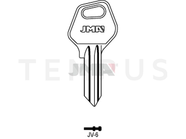 JV-6 Cilindričan ključ (Silca FM2, FM1 / Errebi FB5)
