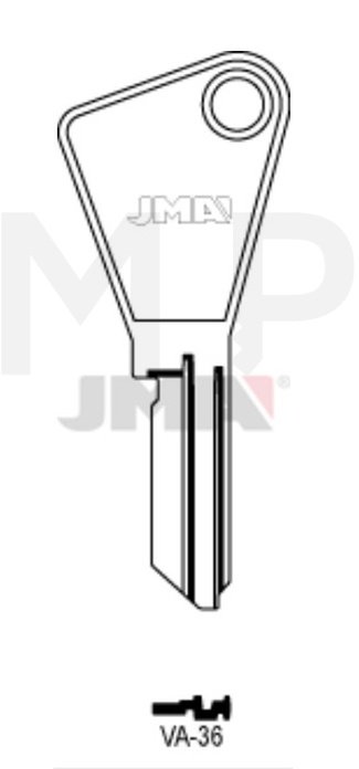 JMA VA-36 Cilindričan ključ (Silca VAC87 / Errebi VC51, VC58, VCPP)